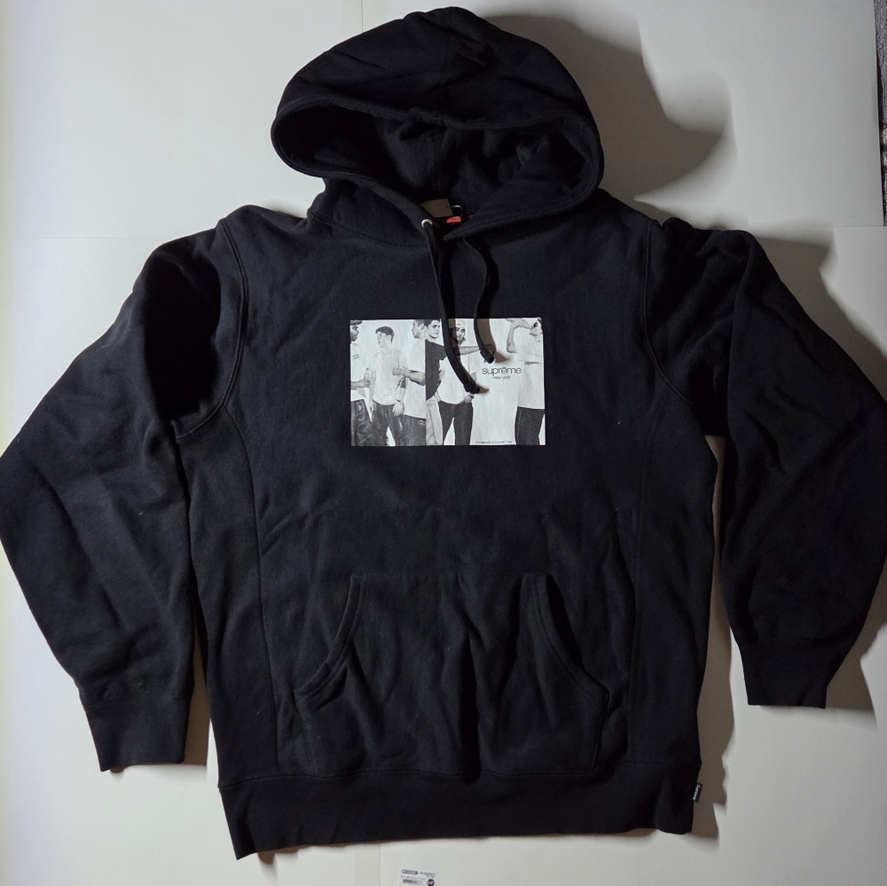 Supreme Classic Ad Hooded Sweatshirt Men's Black Medium NWT
